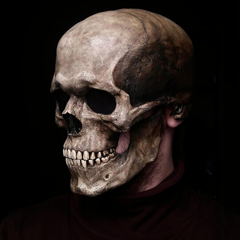 Halloween Mask Movable Jaw Full Head Skull Mask Halloween Decoration Horror Scary Mask Cosplay Party Decor 2023 Skull Helmet