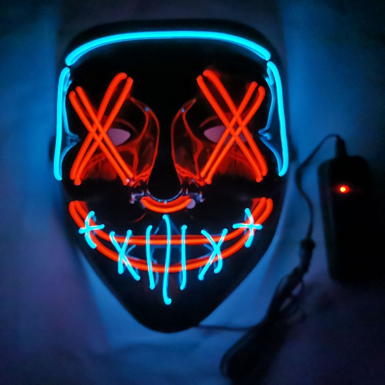 2022 Halloween Mask LED Light Up Mask Scary Mask for Festival Cosplay Halloween Costume Masquerade Parties,Carnival