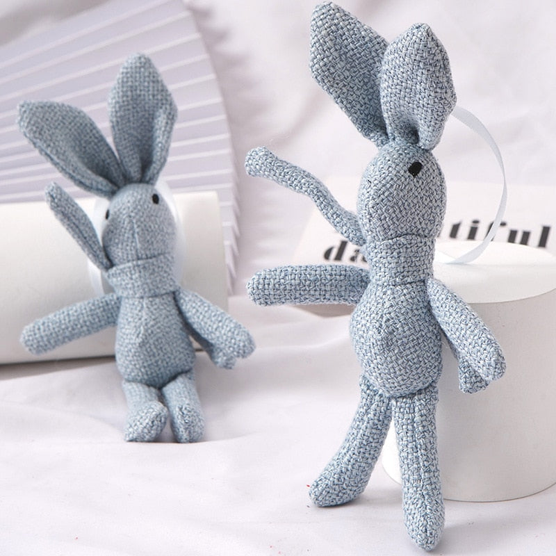 NEW Rabbit Plush , Animal Stuffed Dress Rabbit Key Chain TOY, Kid's Party Plush TOY , Bouquet Plush Dolls