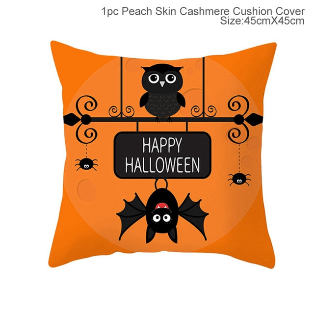 Halloween Decoration for Home Cartoon Pumpkin Bat Ghost Pillowcase Horror Halloween Party Supplies Accessories Haloween Ornament