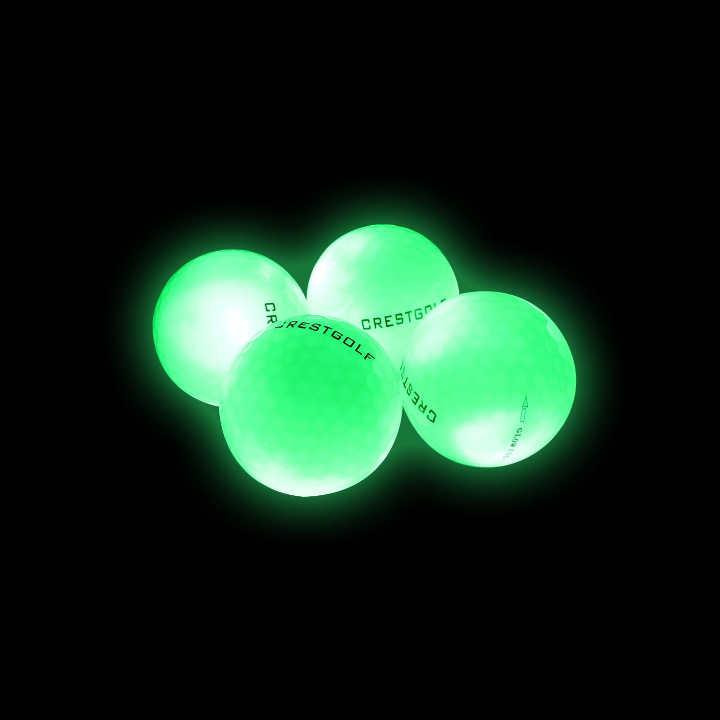 CRESTGOLF 4 Pcs/Pack Led Golf Balls With 4 Lights for Night Training High Hardness Material for Golf Practice Balls