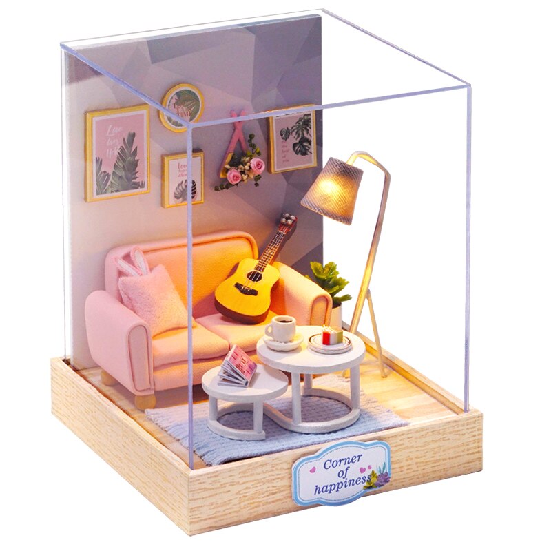 CUTEBEE Doll House Miniature DIY Dollhouse With Furnitures Wooden House Casa Diorama Toys for Children Birthday