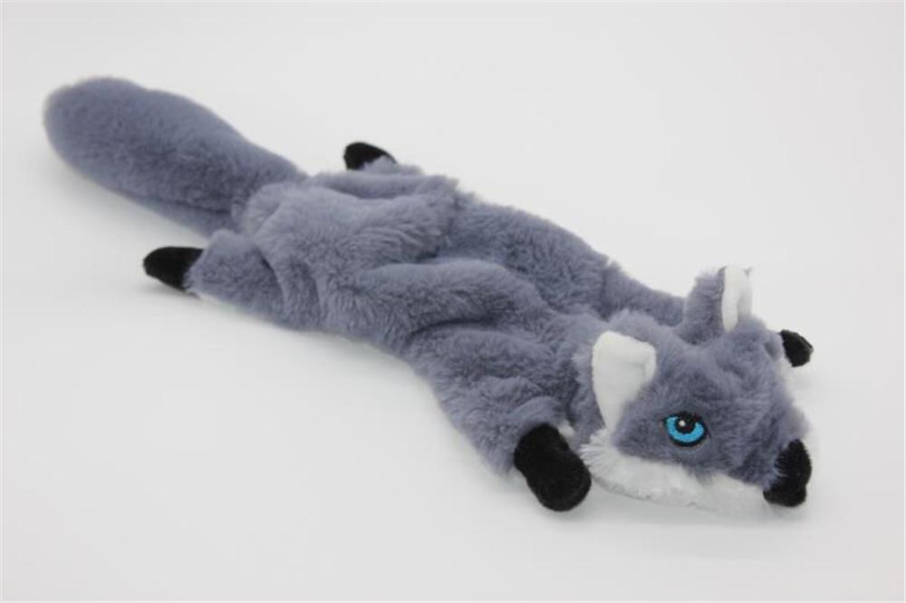 2023 New Cute Plush Toys Squeak Pet Wolf Rabbit Animal Plush Toy Dog Chew Squeaky Whistling Involved Squirrel Dog Toys