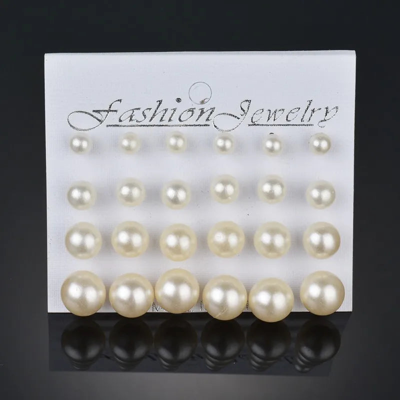 Modyle New Hot Sell Small Stud Earrings Set for Women Girl Punk Stud Earrings Set Personality Party Jewelry Brincos