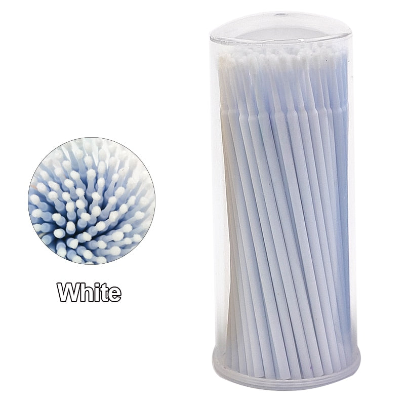 Kekelala 100pcs/Bottle Eyelash Extension Cleaning Swabs Lash Lift Glue Remover Applicators Microblade Makeup Micro Brushes Tool