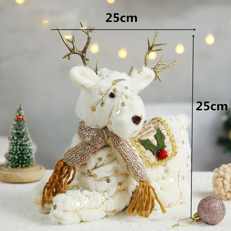 Santa Claus Snowman Alpaca Elk Christmas Decorations for Home New Year Christmas Doll Home Figures Ornaments Merry Christmas