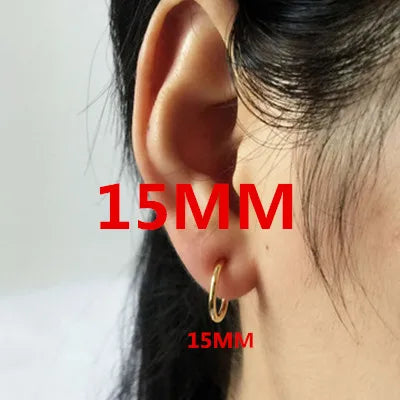 2PCS Unisex Punk Clip on Ear Without Piercing No Hole Fake Body Nose Lip Small Gold Silver Black Plating Earrings for Women Men