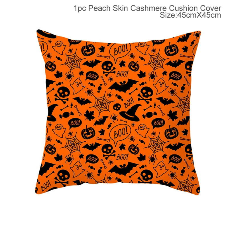 Halloween Decoration for Home Cartoon Pumpkin Bat Ghost Pillowcase Horror Halloween Party Supplies Accessories Haloween Ornament