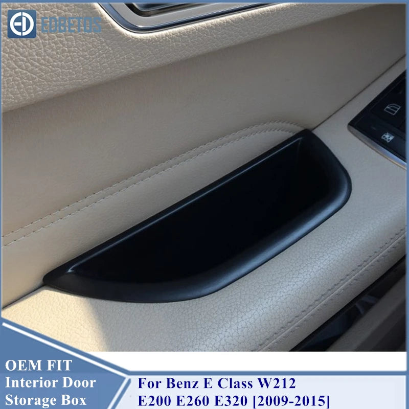 Door Storage Barrel for Mercedes Benz E Class W212 E200 E260 E320 Door Handle Container Holder Tray Storage Box 2009 2010-2015