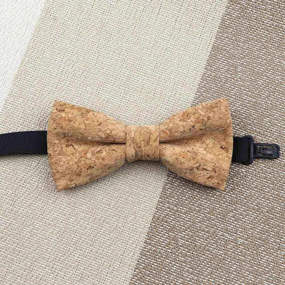 Fashion New Cork Wood Kids Bow Ties Novelty Handmade Fancy Bowtie Adjustable Butterfly Party School Children Accessories
