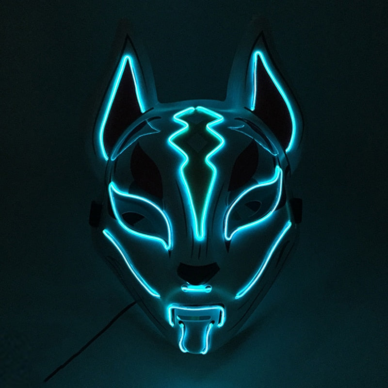 Halloween Carnival Party Costume Decoration Luminous LED Mask Halloween Mask LED Maske Light Up Party Masks for Glow Party