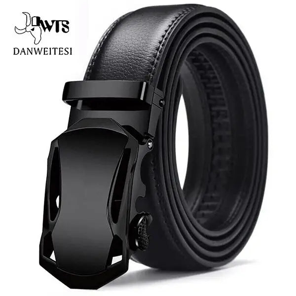 Leather Belts for Men Automatic Male Belts Cummerbunds Leather Belt Men Black Belts Cinturon Hombre
