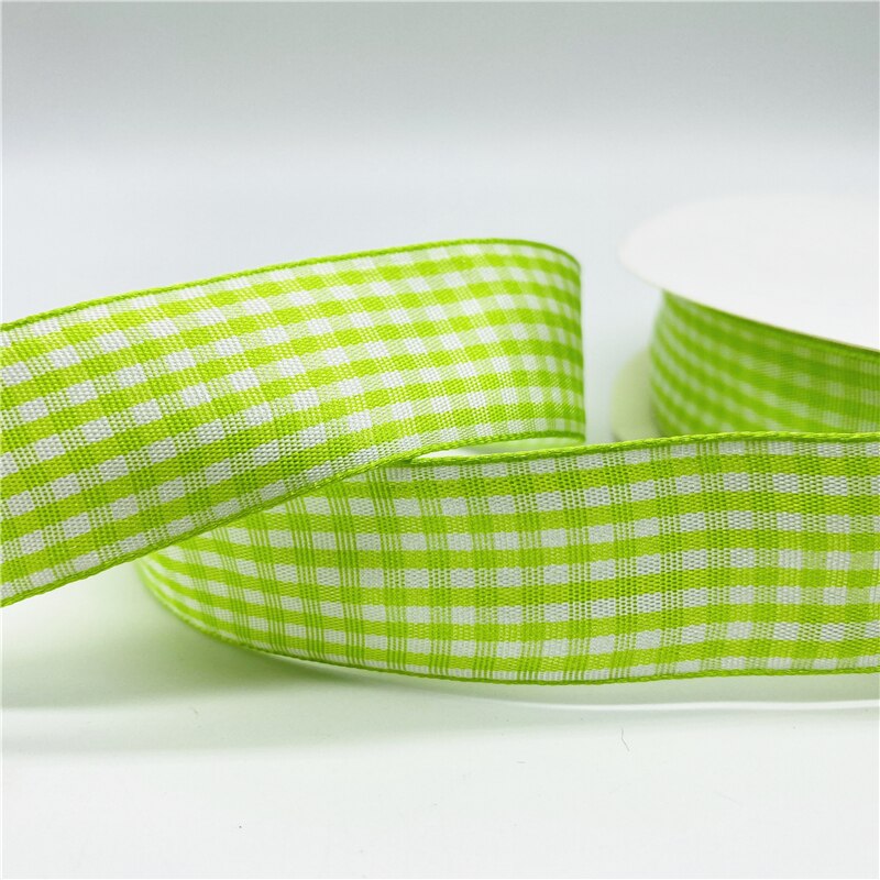 5yards/Lot 25mm Plaid Ribbon Christmas Decor Ribbon for Handmade Design Christmas Decoration DIY