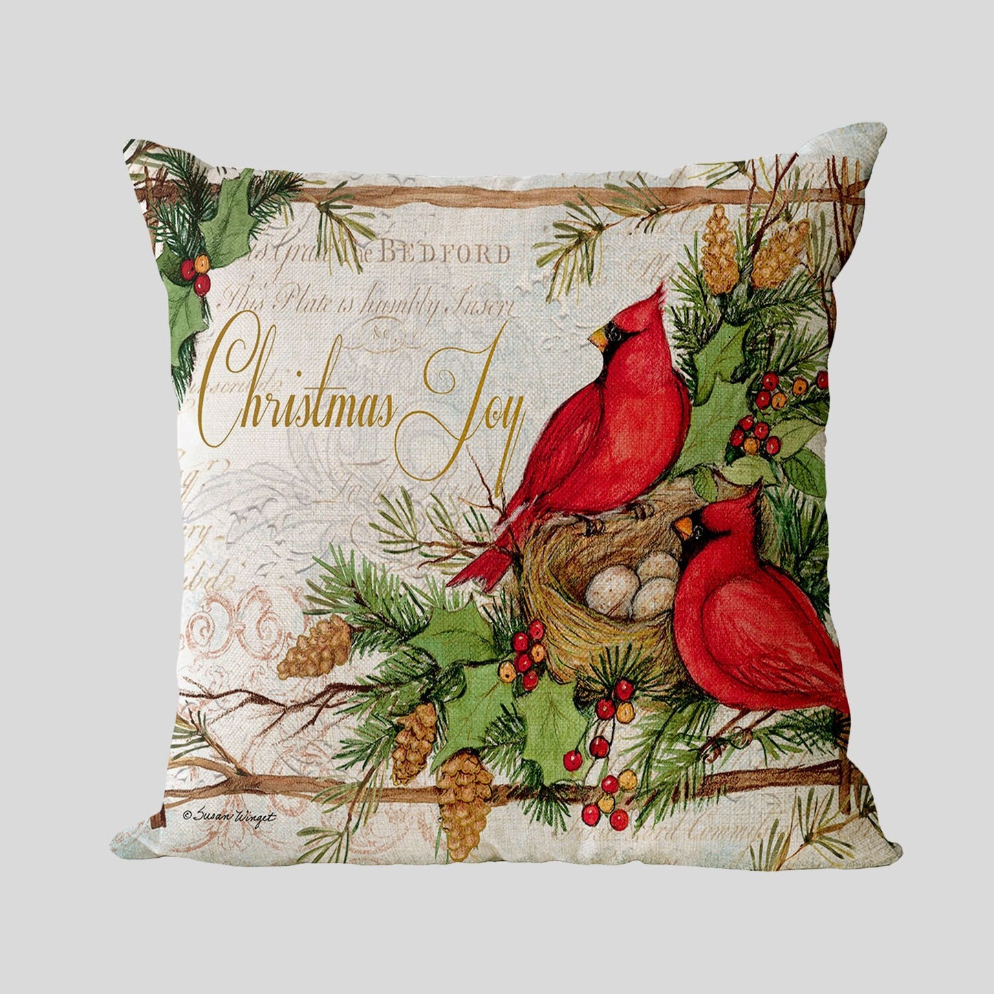 Merry Christmas Decoration Pillow Cover 45x45cm Linen Pillowcase Christmas Decorations for Home Soldier Cushion Cover