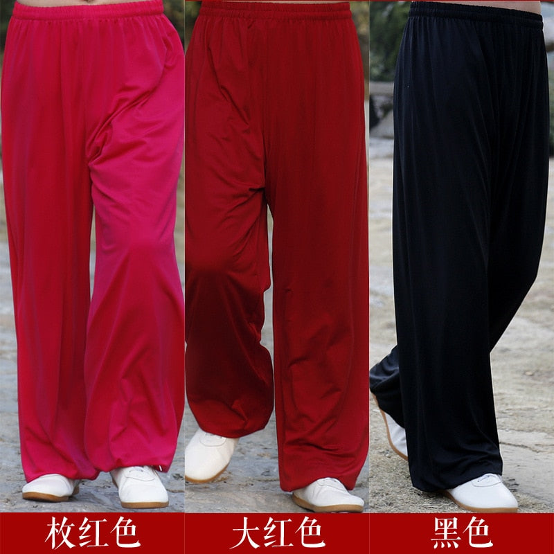 Martial Arts Tai Chi Yoga Pants Acrobatics Pants Kung Fu Cropped