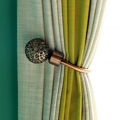 2pcs/Set Curtain Tieback Holder Hooks Tie Backs Bedroom Living Room Curtain Decoration Accessories Holdback Metal Curtain Hook