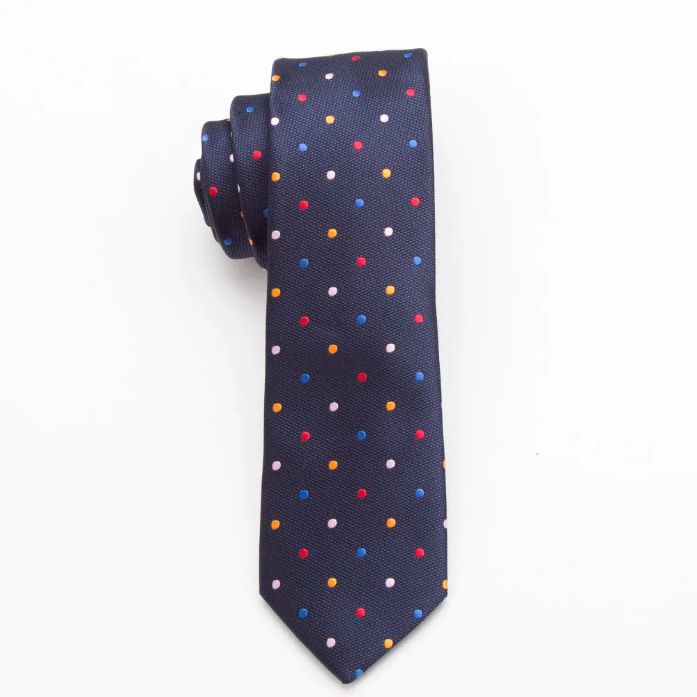 XGVOKH 20 Style Neck Tie Men Skinny Necktie Wedding Ties Polyester Black Dot Fashion Mens Business Bowtie Shirt Accessories