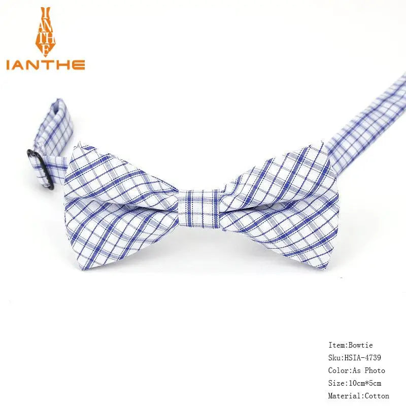 36Colors Brand Plaid Kid Bowtie Cotton Children Bowties Baby Kid Classical Pet Dog Cat Striped Butterfly Child Bow Tie