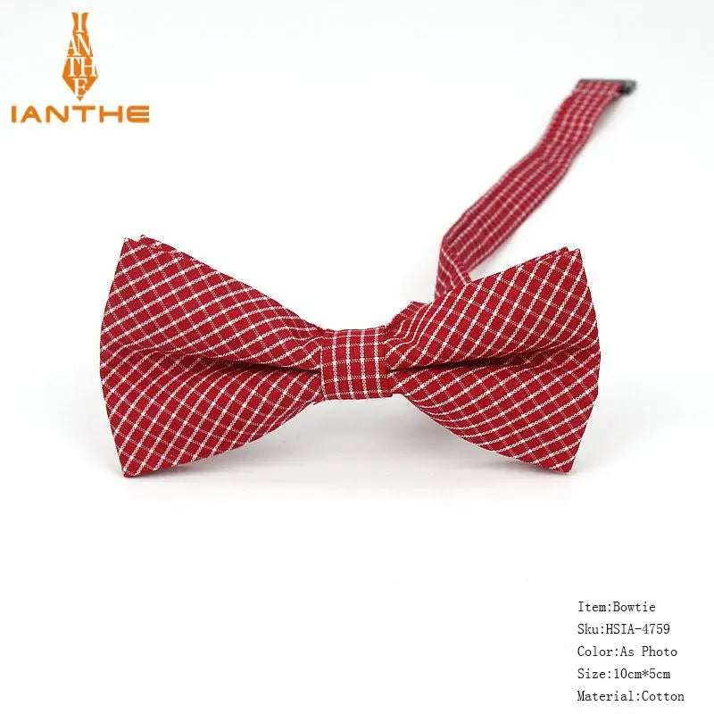 36Colors Brand Plaid Kid Bowtie Cotton Children Bowties Baby Kid Classical Pet Dog Cat Striped Butterfly Child Bow Tie