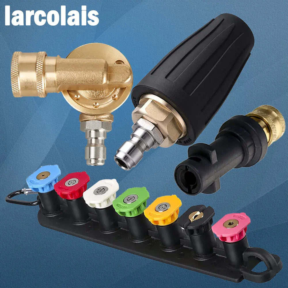 Pressure Washer Gun Adapter for Karcher K Series to 1/4'' Inch Quick Connect Fitting With Power Washer Spray Nozzle Tips