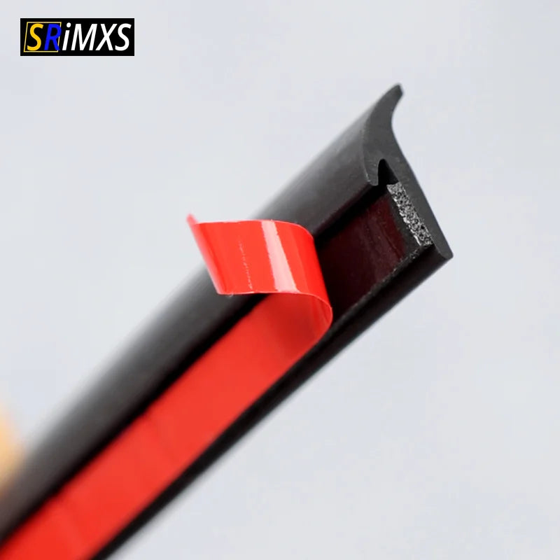 Car Seal Slanted T-Type Front Bumper Auto Seal Rubber Weatherstrip Edge Trim for Universal Car Accessories