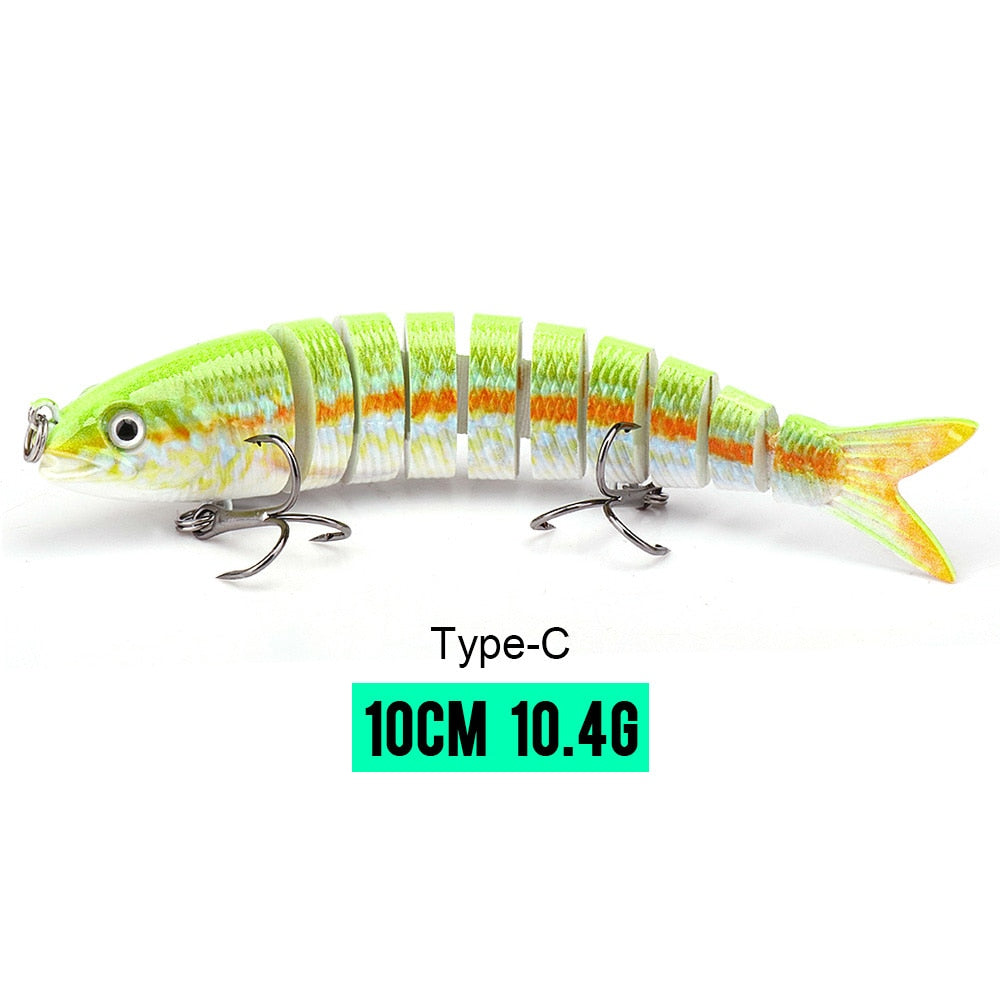 VTAVTA 10/14cm Sinking Wobblers Fishing Lures Jointed Crankbait Swimbait 8 Segment Hard Artificial Bait for Fishing Tackle Lure