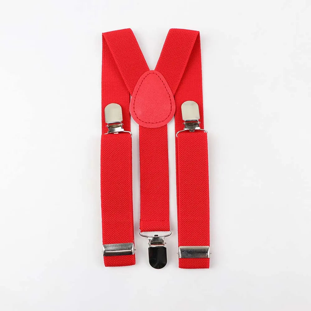 Solid Color Children Belt Baby Boys Suspenders Polyester Y-Back Braces Adjustable Elastic Kids