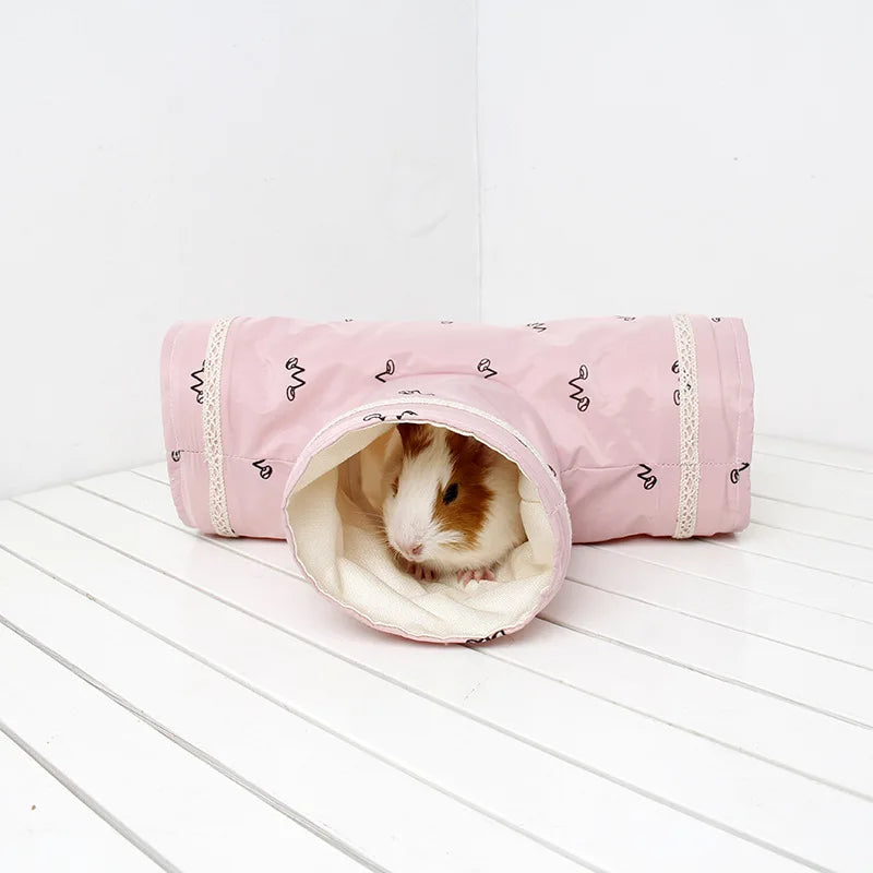Mini Hamster Guinea Pig Tunnel Toy Pet Cages Hedgehog Tube Chinchilla House Cave Small Animals Pet Products Rat Mouse Funny Toy