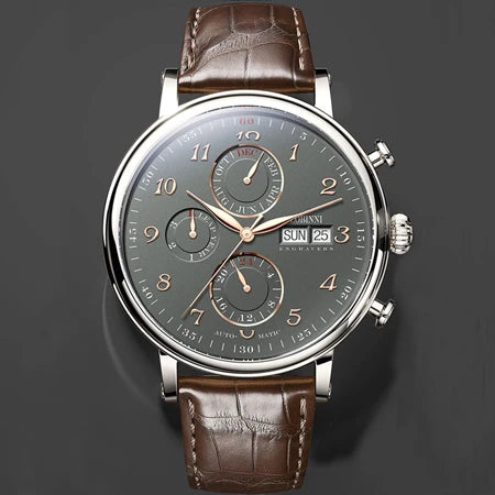 Men's Watches Switzerland LOBINNI Luxury Brand Perpetual Calendar Multi-Function Seagull Automatic Mechanical Sapphire L13019-6