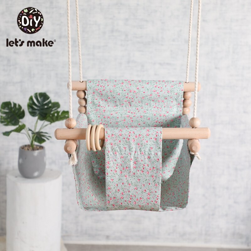 Let'S Make Cotton Baby Swing Chair Hanging Wood Children Kindergarten Toy Outside Indoor Beach Basket Swinging Chair Baby Toy