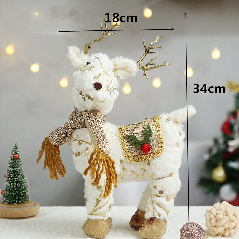 Santa Claus Snowman Alpaca Elk Christmas Decorations for Home New Year Christmas Doll Home Figures Ornaments Merry Christmas