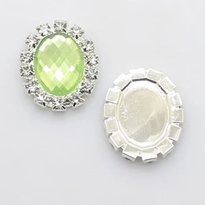 YWXINXI 10Pcs Hot Selling 16*20mm Oval Diy Jewelry Accessories Rhinestone Board Wedding Invitation Clothing Accessories