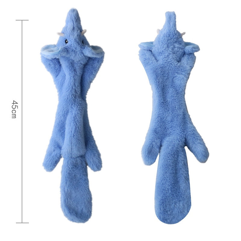 2023 New Cute Plush Toys Squeak Pet Wolf Rabbit Animal Plush Toy Dog Chew Squeaky Whistling Involved Squirrel Dog Toys