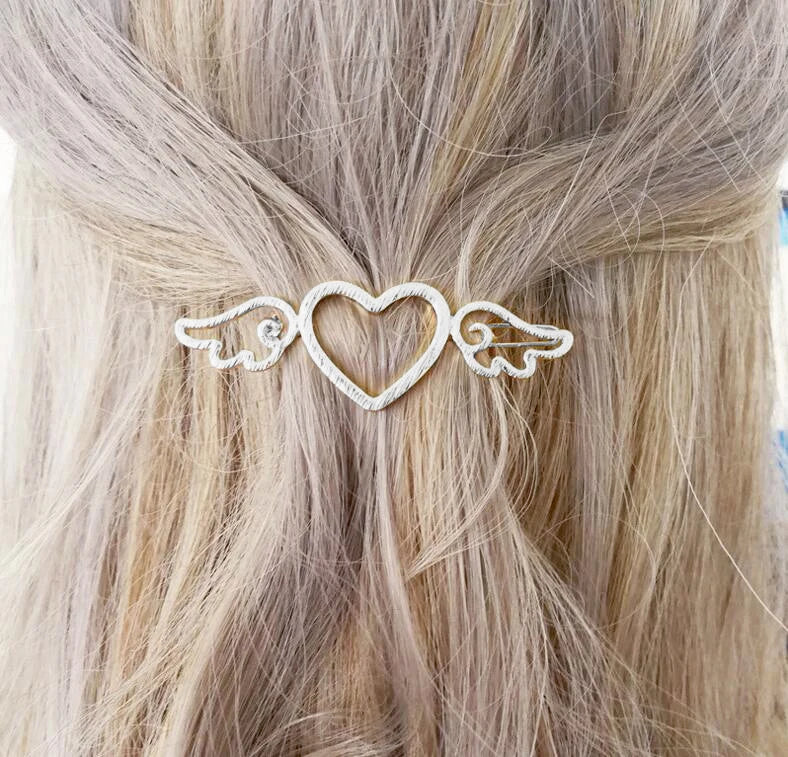 Metal Leaf Hair Clip Barrettes Hairpin Barrette Hair Claws Women Girls Trend Charm Moon Round Triangle