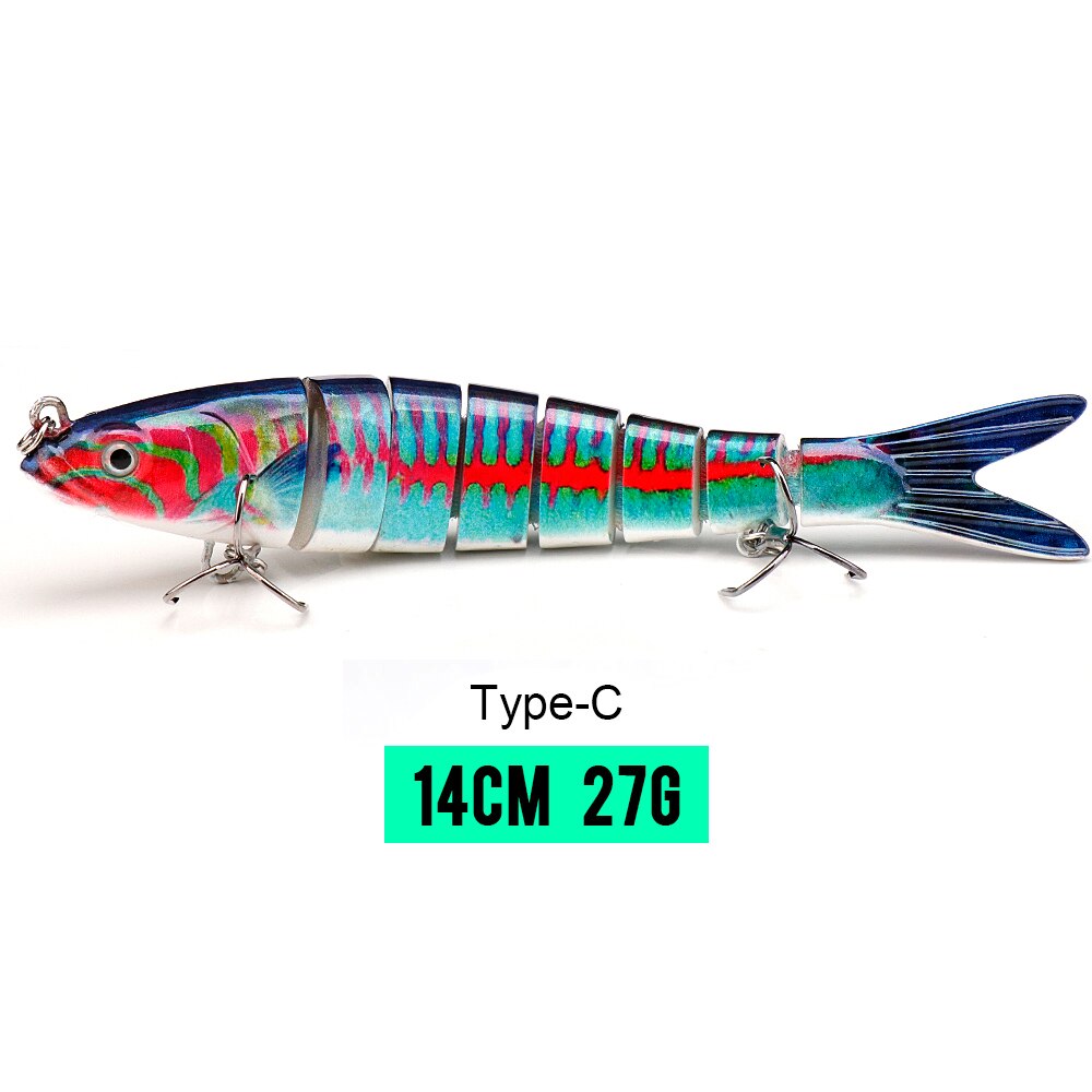 VTAVTA 10/14cm Sinking Wobblers Fishing Lures Jointed Crankbait Swimbait 8 Segment Hard Artificial Bait for Fishing Tackle Lure