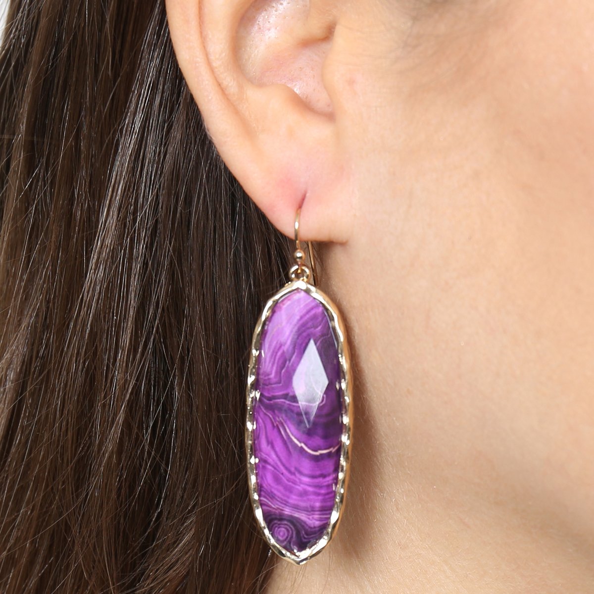 Ae0341 - Printed Epoxy Earrings