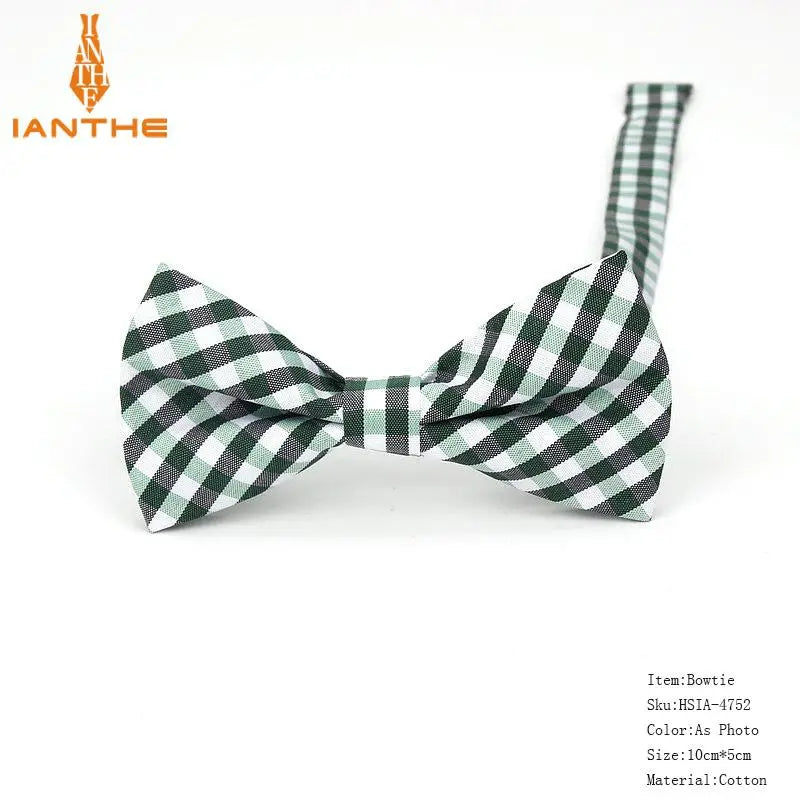 36Colors Brand Plaid Kid Bowtie Cotton Children Bowties Baby Kid Classical Pet Dog Cat Striped Butterfly Child Bow Tie