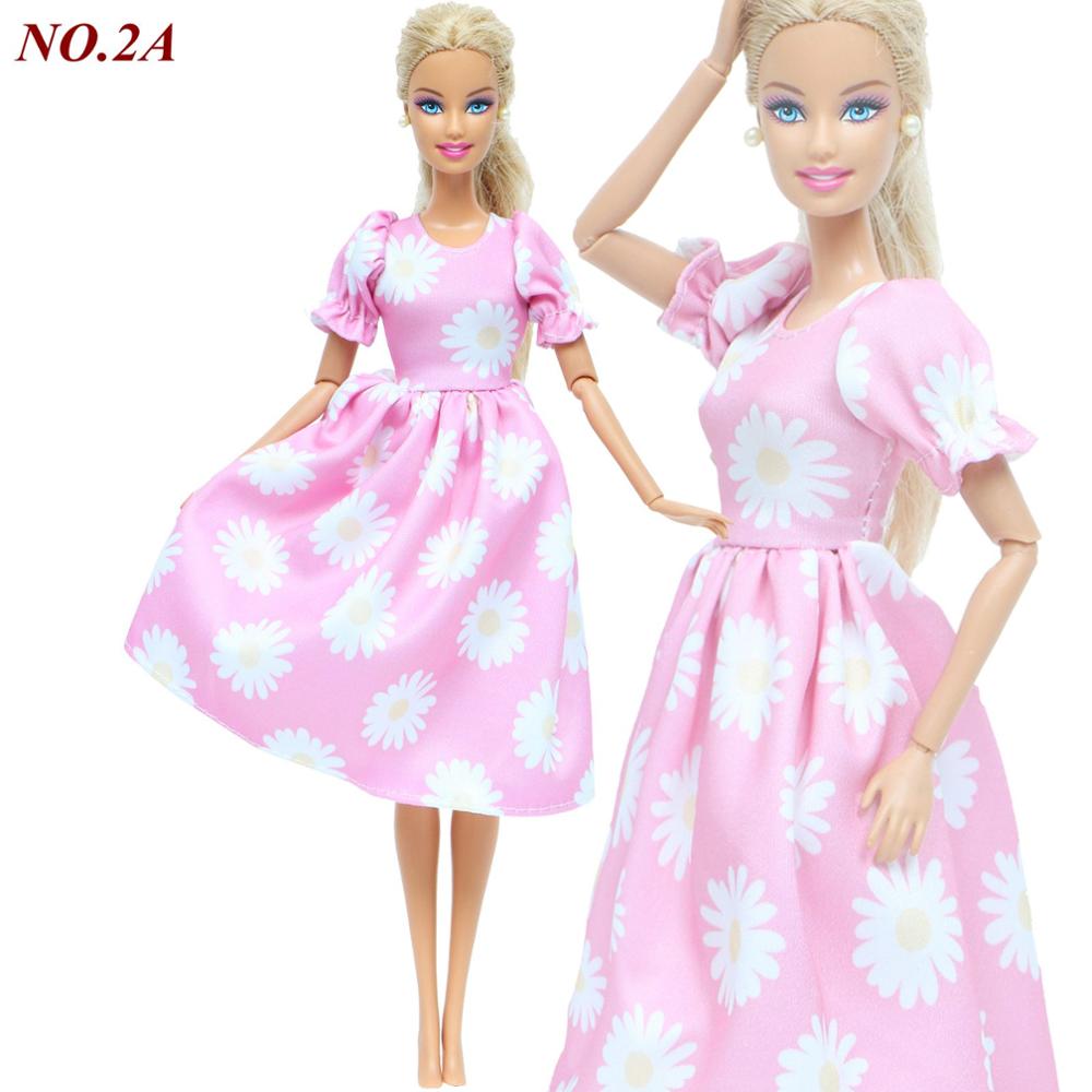 1 PCS Handmade Fashion Outfit Short Dress Cartoon Cute Pattern T-Shirt Pants Trousers Accessories Clothes for Barbie Doll Toys