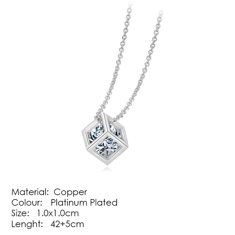 ZHOUYANG Pendant Necklaces Jewelry for Women Rose Gold Color Chain Jewellery Heart Necklace Cubic Zirconia N388