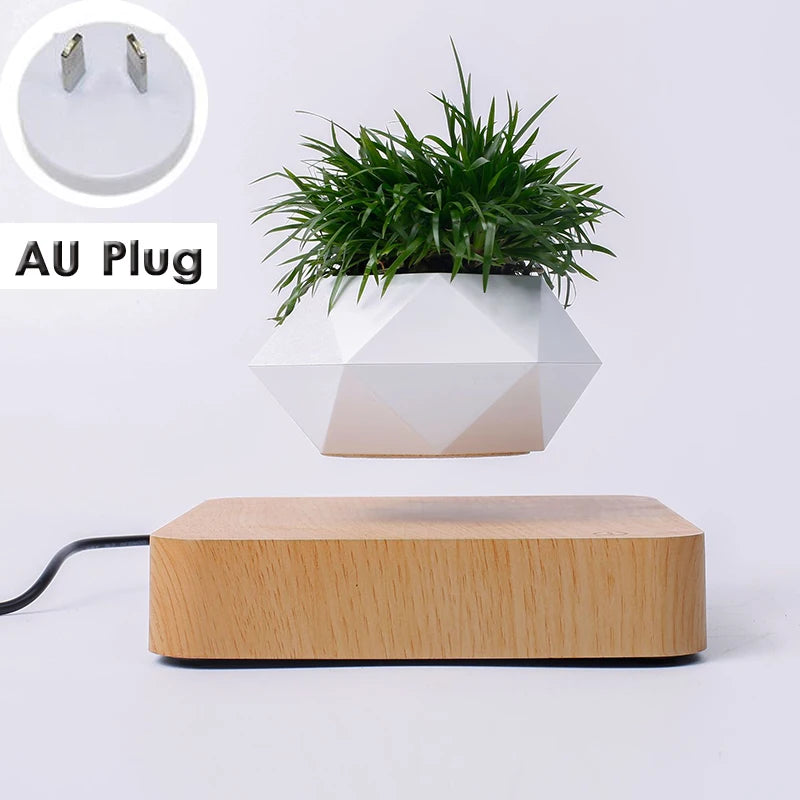 Levitating Air Bonsai Pot Rotation Planters Magnetic Levitation Suspension Flower Floating Pot Potted Plant Desk Decor