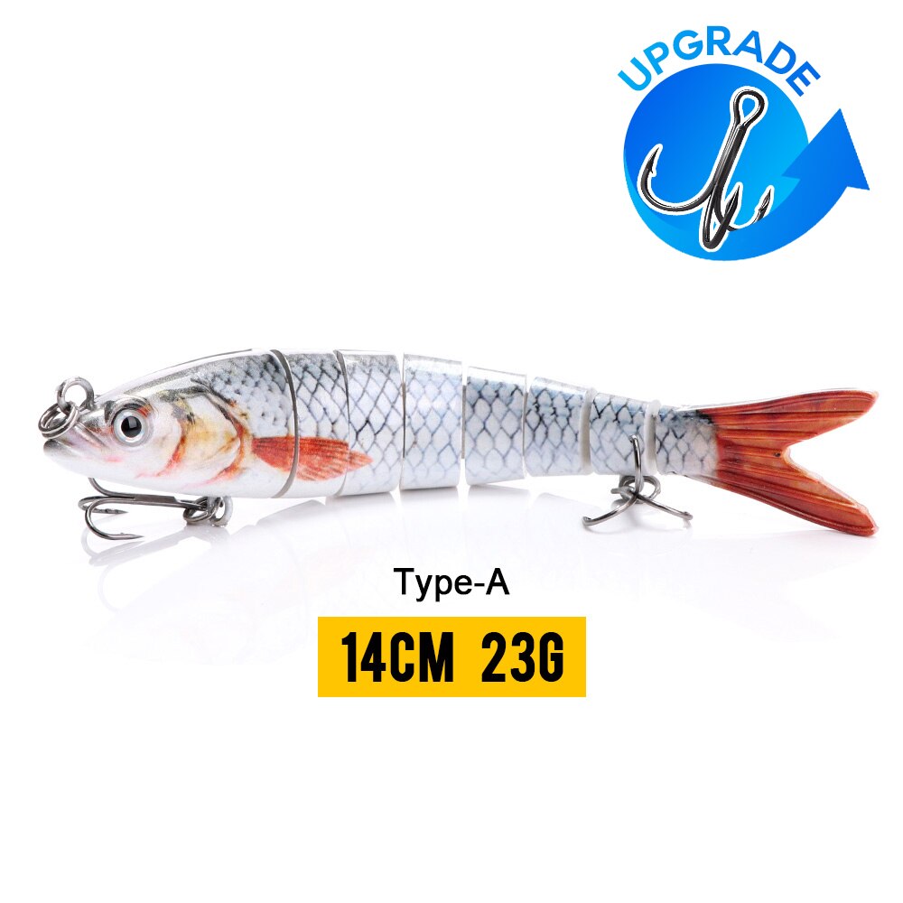 VTAVTA 10/14cm Sinking Wobblers Fishing Lures Jointed Crankbait Swimbait 8 Segment Hard Artificial Bait for Fishing Tackle Lure