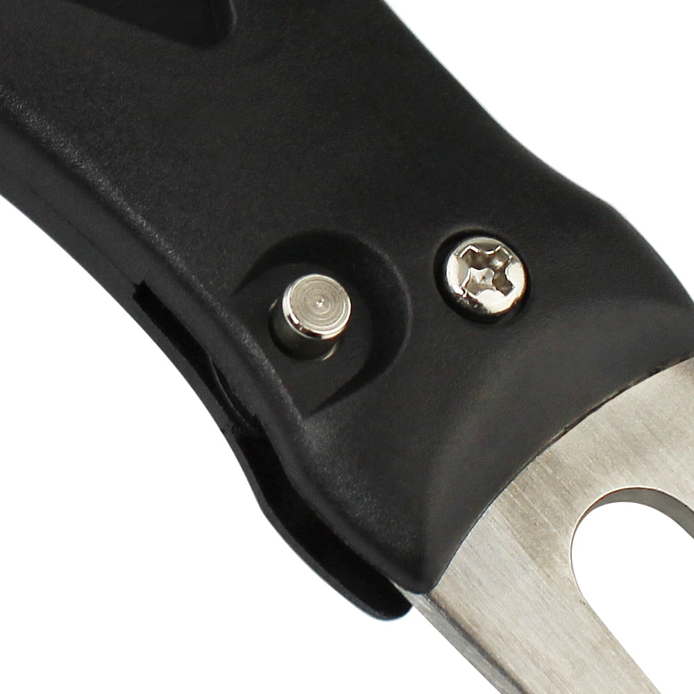 1 Pcs Steel Golf Divot Repair Switchblade Tool Pitch Groove Cleaner Golf Pitchfork Golf Accessories Putting Green Fork Dropship