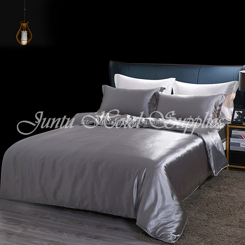 Juntu Customize Silk Bedding Set Mulberry Silk 4pcs Set