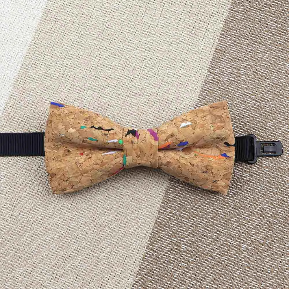 Fashion New Cork Wood Kids Bow Ties Novelty Handmade Fancy Bowtie Adjustable Butterfly Party School Children Accessories