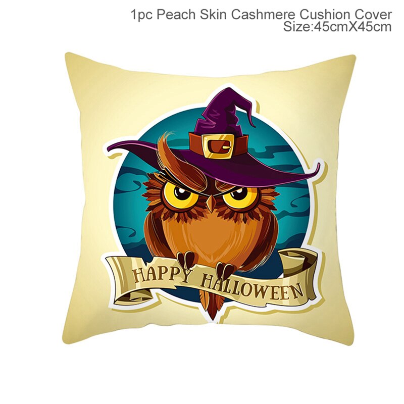 Halloween Decoration for Home Cartoon Pumpkin Bat Ghost Pillowcase Horror Halloween Party Supplies Accessories Haloween Ornament