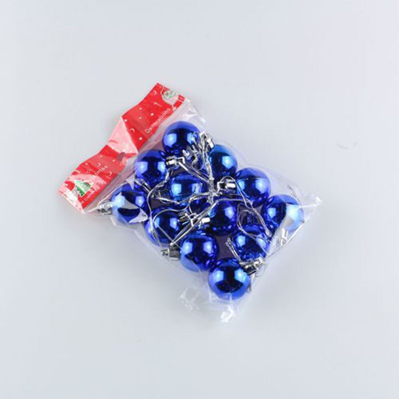 3CM Classic Fashion Plastic Christmas Ball Pendant Drop Ornaments High Quality Electroplated Bright Christmas Tree Decoration