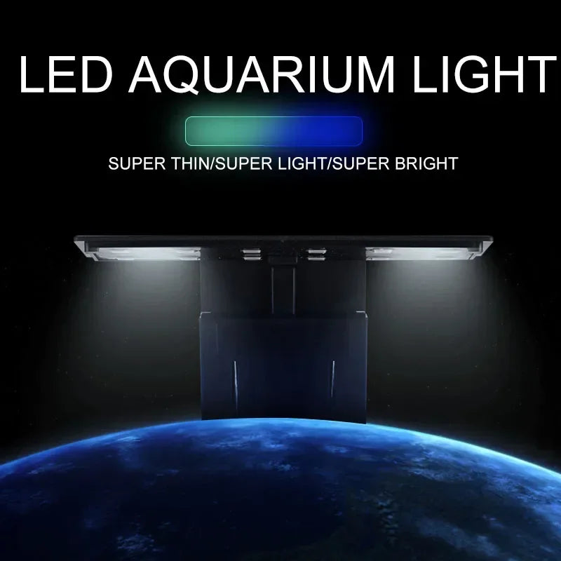 Super Slim LED Aquarium Light Lighting Plants Grow Light 5w/10w/15w Aquatic Plant Lighting Waterproof Clip-On Lamp for Fish Tank