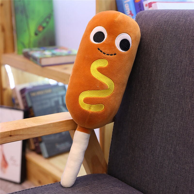 Cute Cartoon Plush Hamburger Ice Cream French Fries Toy Stuffed Food Popcorn Cake Pizza Pillow Cushion Kids Toys Birthday