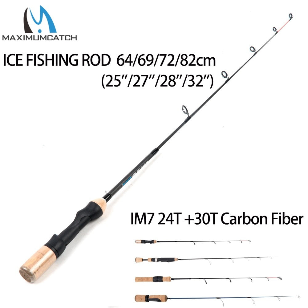 Maximumcatch Lightweight Ice Fishing Rod IM7 Carbon Fiber Winter Fishing Pole Fishing Rod Spinning Fishing Tackle