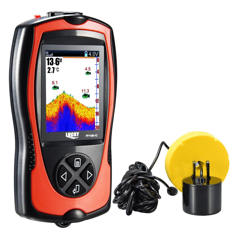 LUCKY FF1108-1CLA Portable Echo Sounder for Ice Fishing Depth Sonar Sounder Alarm Waterproof Sonar Fish